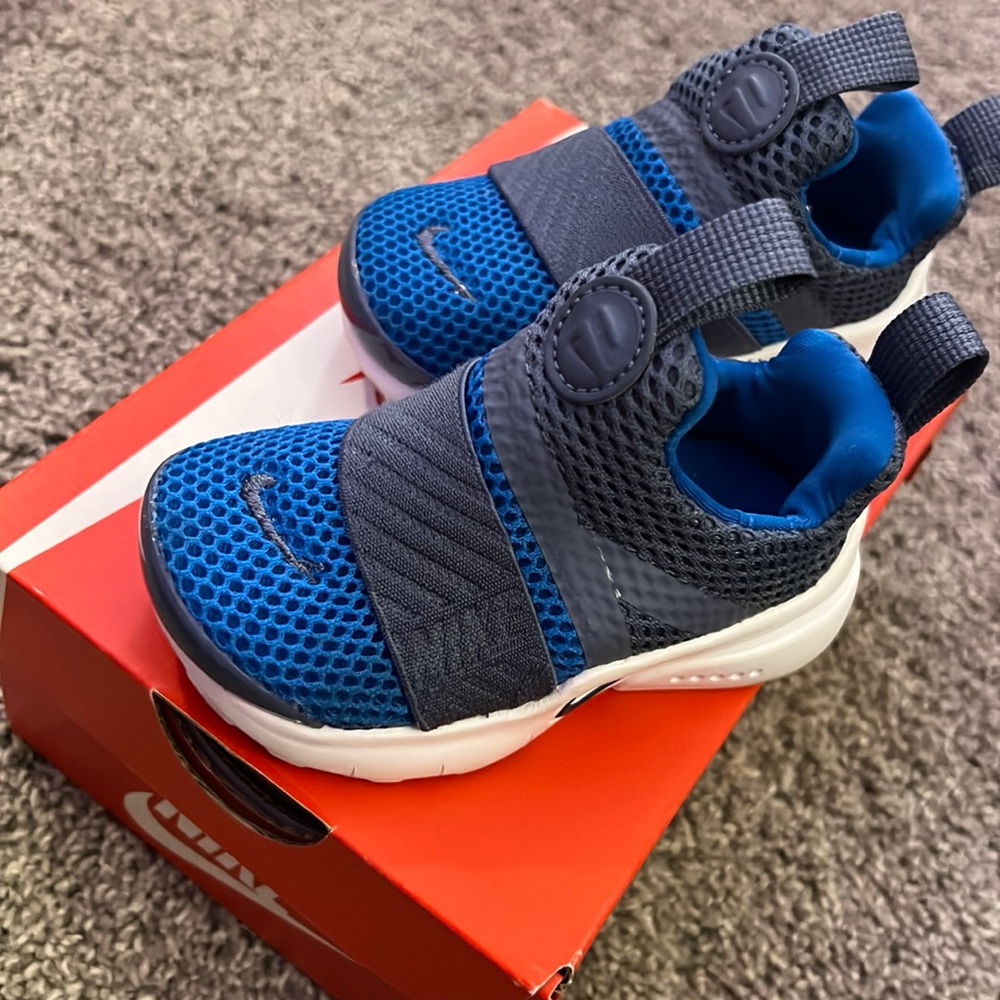 Worn once, Blue Nikes